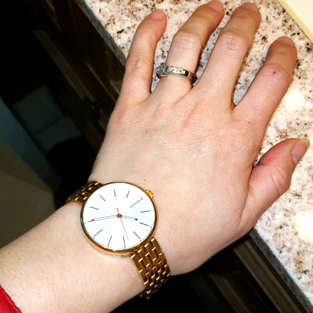 Rose Gold Fossil Watch